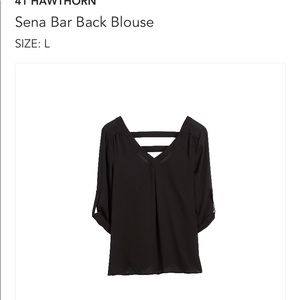 41 Hawthorne Sena Bar Black Blouse